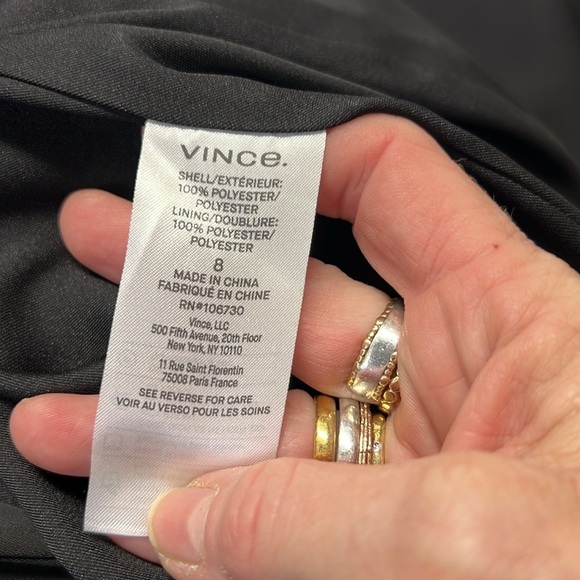 Vince Black Crepe Double Breasted Blazer Size 8 - Picture 13 of 16